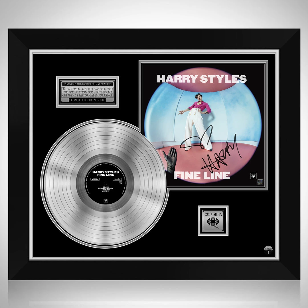 RARE-T Harry Styles Fine Line Platinum LP Limited Signature Edition Studio Licensed Custom Frame 1 RARE-T Harry Styles Fine Line Platinum LP Limited Signature Edition Studio Licensed Custom Frame