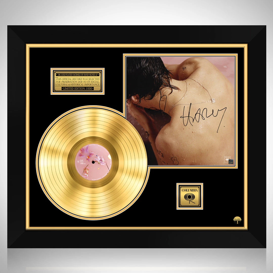 RARE-T Harry Styles - Self-Titled Gold LP Limited Signature Edition Studio Licensed Custom Frame Limited Edition Frames 1 RARE-T Harry Styles - Self-Titled Gold LP Limited Signature Edition Studio Licensed Custom Frame Limited Edition Frames