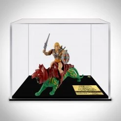 RARE-T 1981 Masters Of The Universe - Complete He-Man & Battle Car Museum Display Collectible Statues