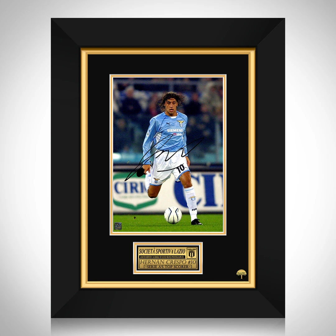 RARE-T Sports Memorabilia S.S. Lazio Hernàn Crespo Photo Limited Signature Edition Studio Licensed Custom Frame 1 RARE-T Sports Memorabilia S.S. Lazio Hernàn Crespo Photo Limited Signature Edition Studio Licensed Custom Frame