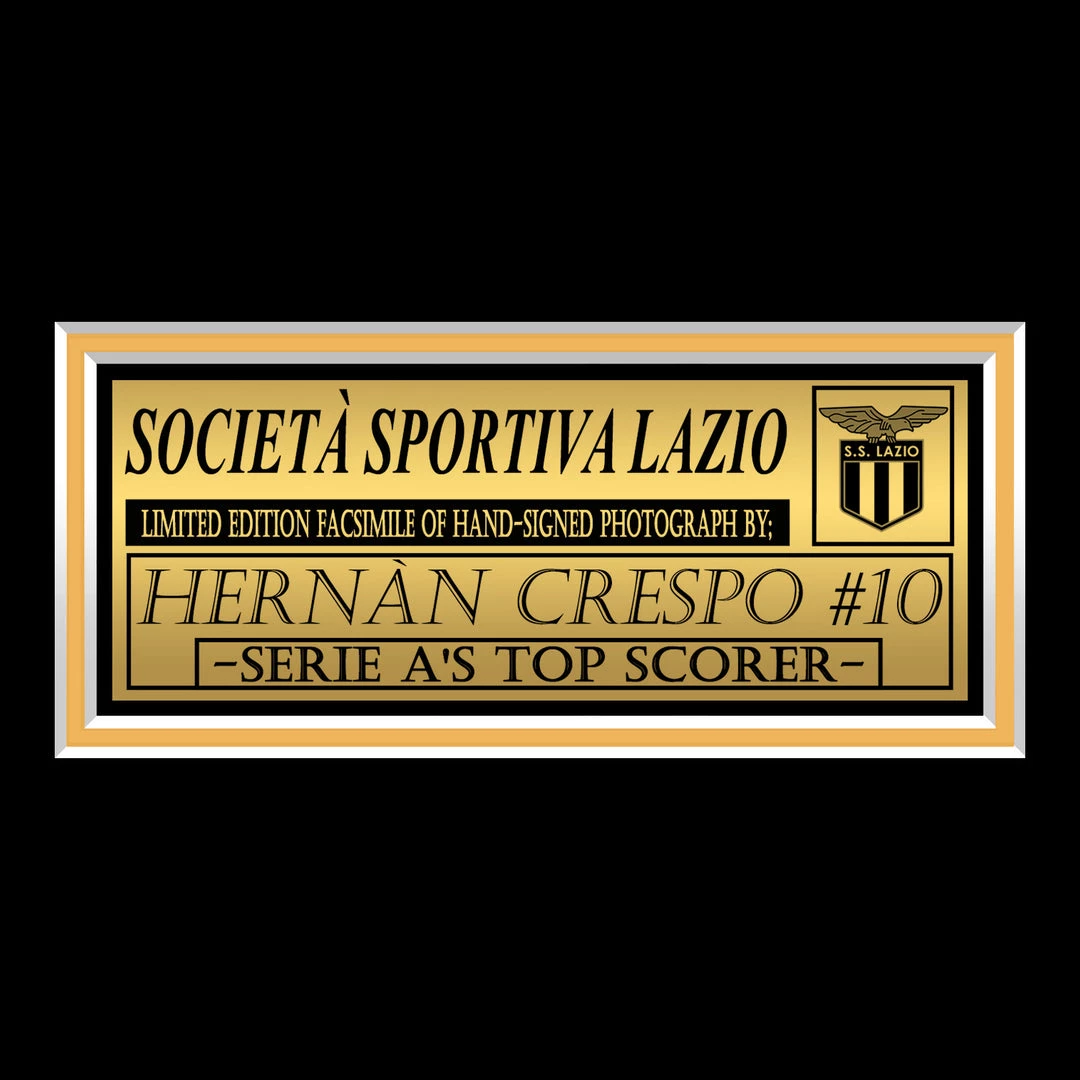 RARE-T Sports Memorabilia S.S. Lazio Hernàn Crespo Photo Limited Signature Edition Studio Licensed Custom Frame 5 RARE-T Sports Memorabilia S.S. Lazio Hernàn Crespo Photo Limited Signature Edition Studio Licensed Custom Frame