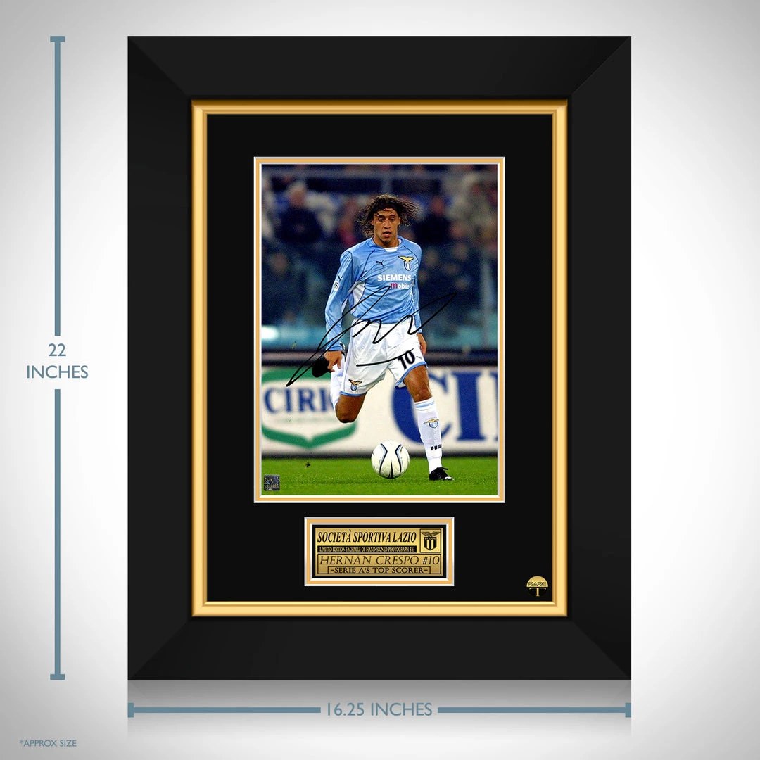 RARE-T Sports Memorabilia S.S. Lazio Hernàn Crespo Photo Limited Signature Edition Studio Licensed Custom Frame 3 RARE-T Sports Memorabilia S.S. Lazio Hernàn Crespo Photo Limited Signature Edition Studio Licensed Custom Frame