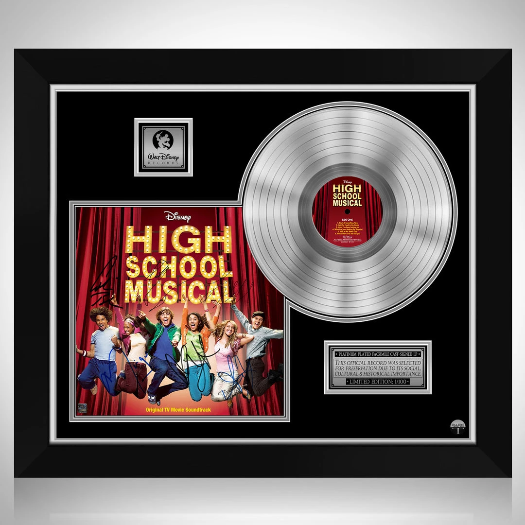 RARE-T Limited Edition Frames High School Musical - Original TV Movie Soundtrack Platinum LP Limited Signature Edition Studio Licensed Custom Frame 1 RARE-T Limited Edition Frames High School Musical - Original TV Movie Soundtrack Platinum LP Limited Signature Edition Studio Licensed Custom Frame