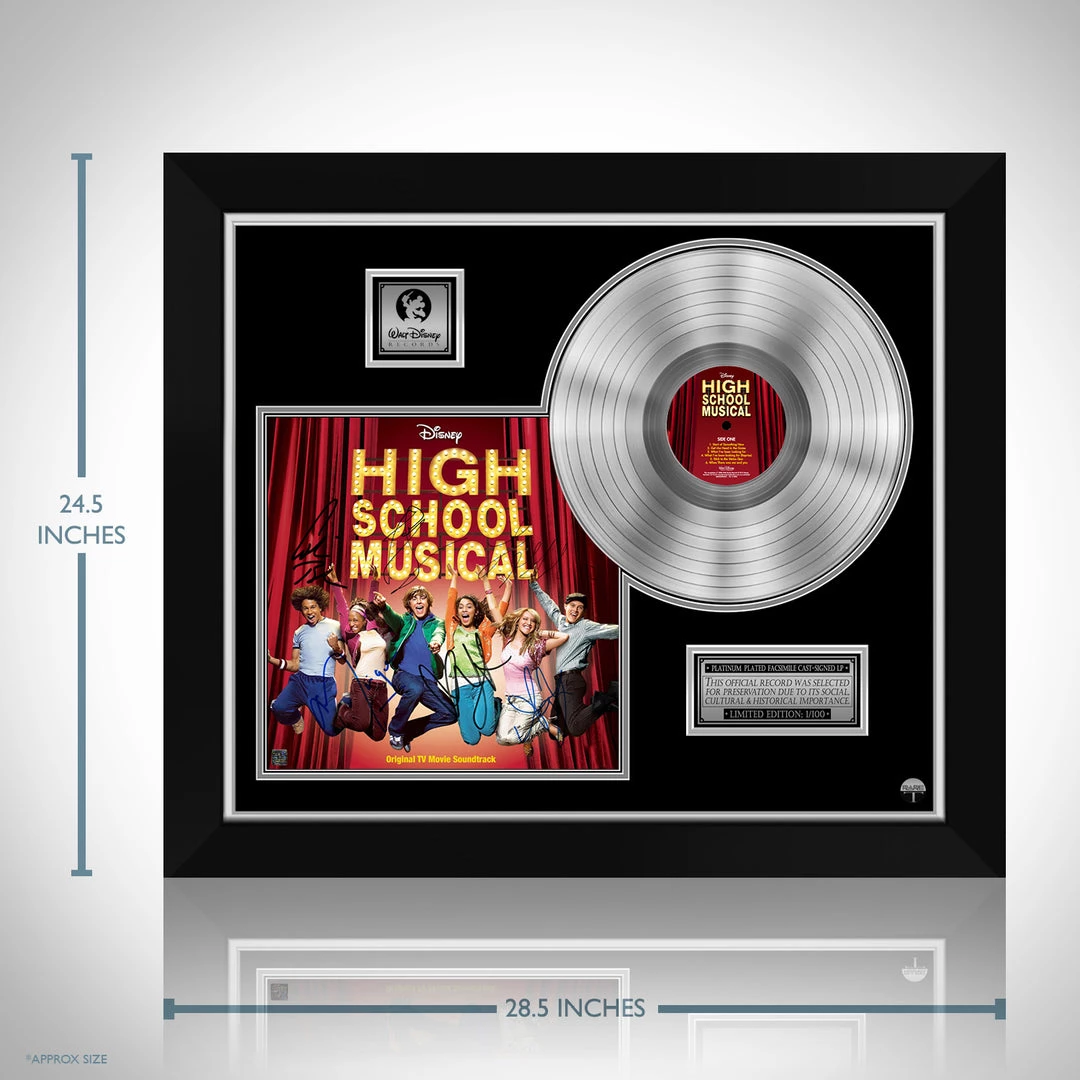 RARE-T Limited Edition Frames High School Musical - Original TV Movie Soundtrack Platinum LP Limited Signature Edition Studio Licensed Custom Frame 3 RARE-T Limited Edition Frames High School Musical - Original TV Movie Soundtrack Platinum LP Limited Signature Edition Studio Licensed Custom Frame