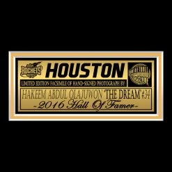 RARE-T Sports Memorabilia Hakeem Olajuwon Houston Rockets Photo Limited Signature Edition Licensed Custom Frame