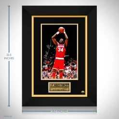 RARE-T Sports Memorabilia Hakeem Olajuwon Houston Rockets Photo Limited Signature Edition Licensed Custom Frame