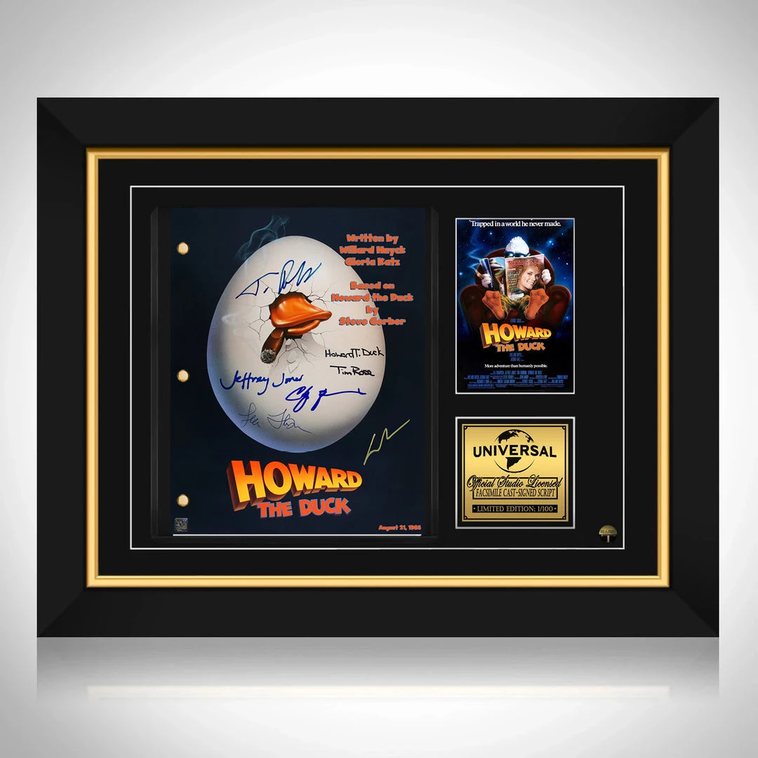RARE-T Howard The Duck Transcript Limited Signature Edition Studio Licensed Custom Frame 1 RARE-T Howard The Duck Transcript Limited Signature Edition Studio Licensed Custom Frame