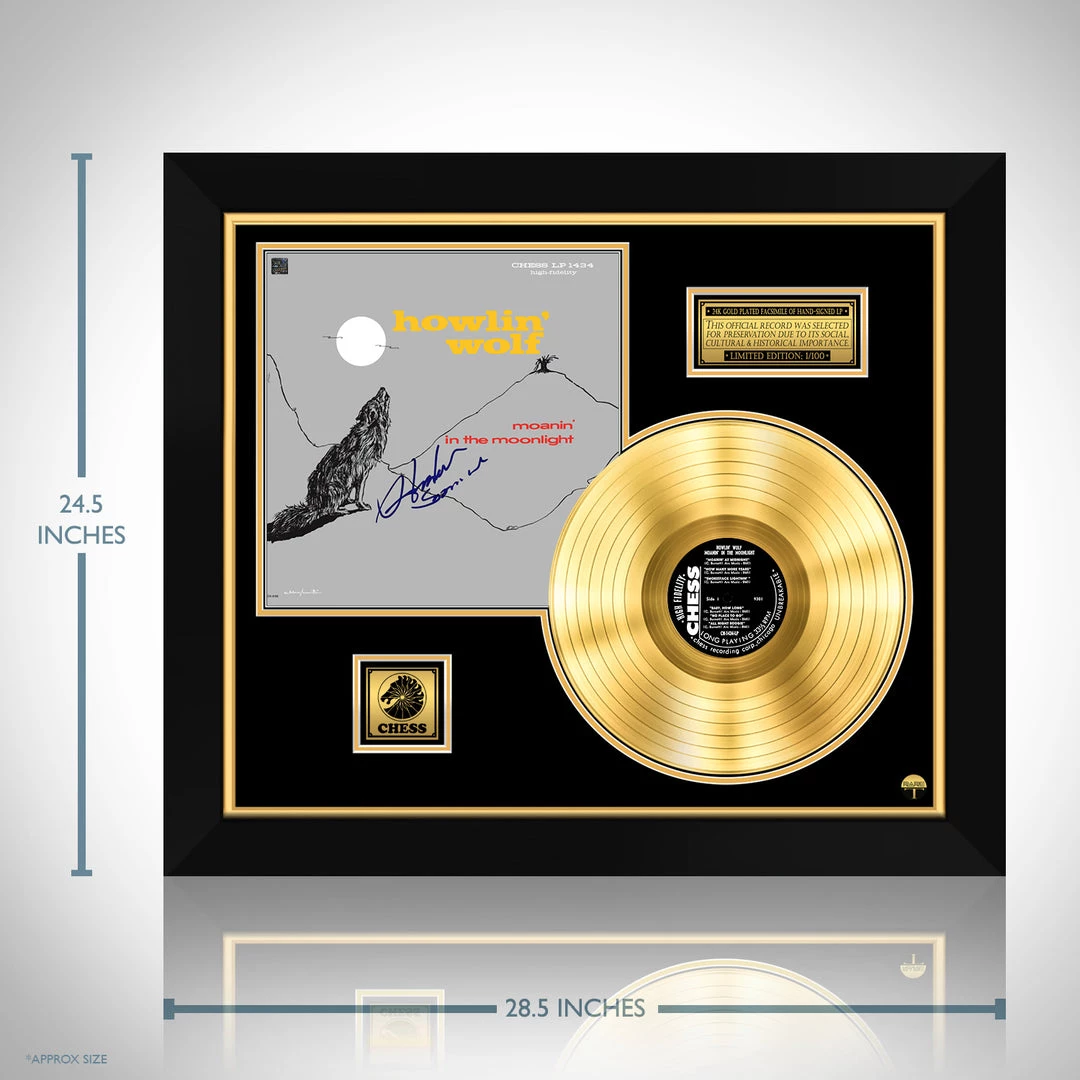 RARE-T Howlin’ Wolf - Moanin’ In The Moonlight Gold LP Limited Signature Edition Studio Licensed Custom Frame 3 RARE-T Howlin’ Wolf - Moanin’ In The Moonlight Gold LP Limited Signature Edition Studio Licensed Custom Frame