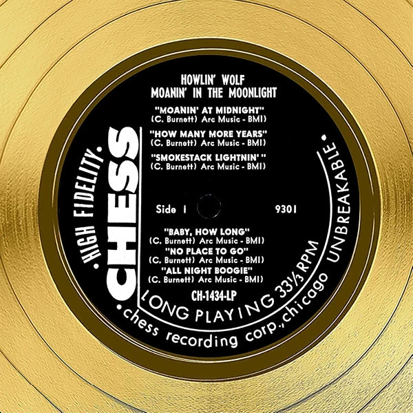 RARE-T Howlin’ Wolf - Moanin’ In The Moonlight Gold LP Limited Signature Edition Studio Licensed Custom Frame 5 RARE-T Howlin’ Wolf - Moanin’ In The Moonlight Gold LP Limited Signature Edition Studio Licensed Custom Frame