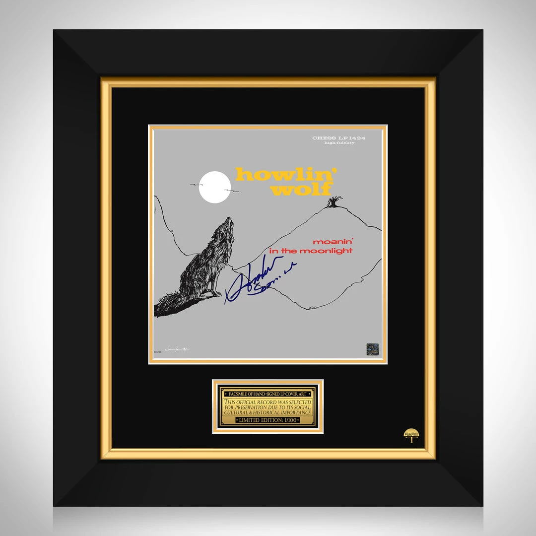 RARE-T Limited Edition Frames Howlin’ Wolf - Moanin’ In The Moonlight LP Cover Limited Signature Edition Studio Licensed Custom Frame 1 RARE-T Limited Edition Frames Howlin’ Wolf - Moanin’ In The Moonlight LP Cover Limited Signature Edition Studio Licensed Custom Frame