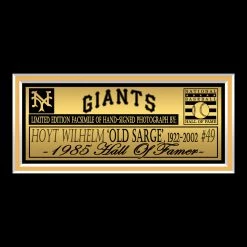 RARE-T New York Giants - Hoyt Wilhelm Photo Limited Signature Edition Studio Licensed Custom Frame
