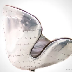 RARE-T Furniture & Lighting World War II Vintage Aviator Line Furniture Swivel Desk Chair