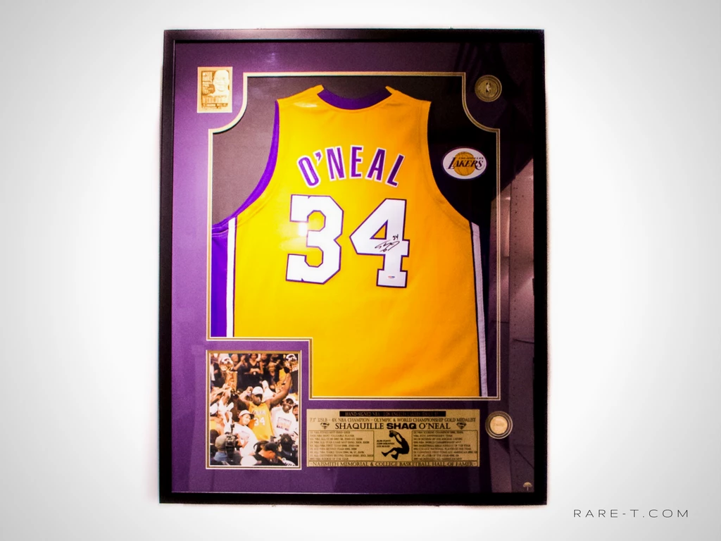 Rare-T Exclusive 'Shaquille O'Neal - Hand-Signed Nba Jersey' Custom Shadow Box Frame Sports Memorabilia 4 Rare-T Exclusive 'Shaquille O'Neal - Hand-Signed Nba Jersey' Custom Shadow Box Frame Sports Memorabilia