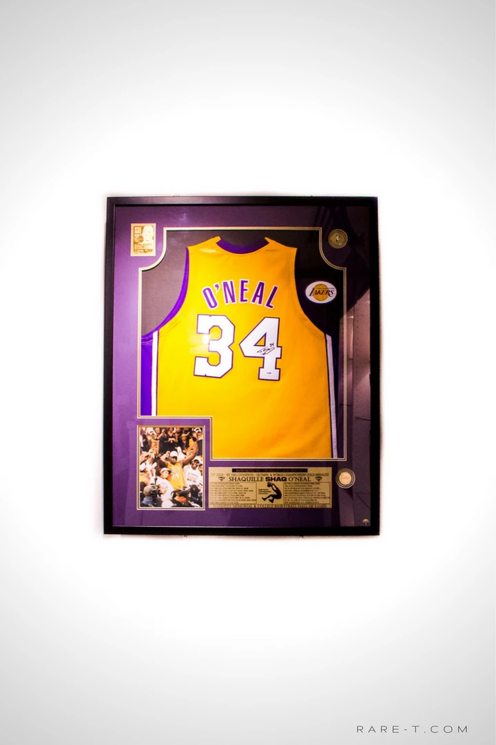Rare-T Exclusive 'Shaquille O'Neal - Hand-Signed Nba Jersey' Custom Shadow Box Frame Sports Memorabilia 2 Rare-T Exclusive 'Shaquille O'Neal - Hand-Signed Nba Jersey' Custom Shadow Box Frame Sports Memorabilia