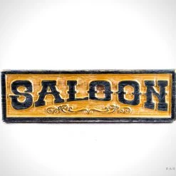 RARE-T Barware & Signs Distressed Wooden 'Wild West Style Saloon' Bar/Tavern/Pub Sign