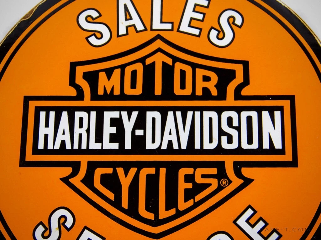 RARE-T Barware & Signs Harley Davidson Motorcycles-Sales Service Original Vintage Dealership Sign 3 RARE-T Barware & Signs Harley Davidson Motorcycles-Sales Service Original Vintage Dealership Sign