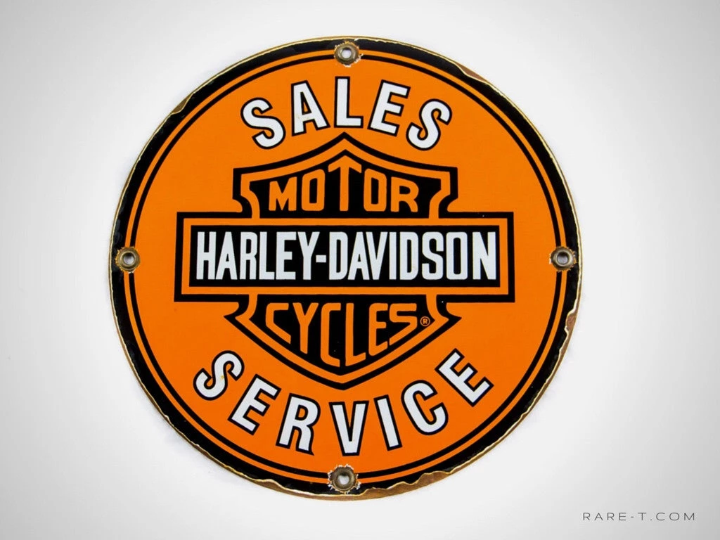 RARE-T Barware & Signs Harley Davidson Motorcycles-Sales Service Original Vintage Dealership Sign 4 RARE-T Barware & Signs Harley Davidson Motorcycles-Sales Service Original Vintage Dealership Sign