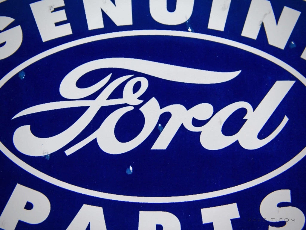 RARE-T Ford-Genuine Parts Original Vintage Dealership Sign 5 RARE-T Ford-Genuine Parts Original Vintage Dealership Sign