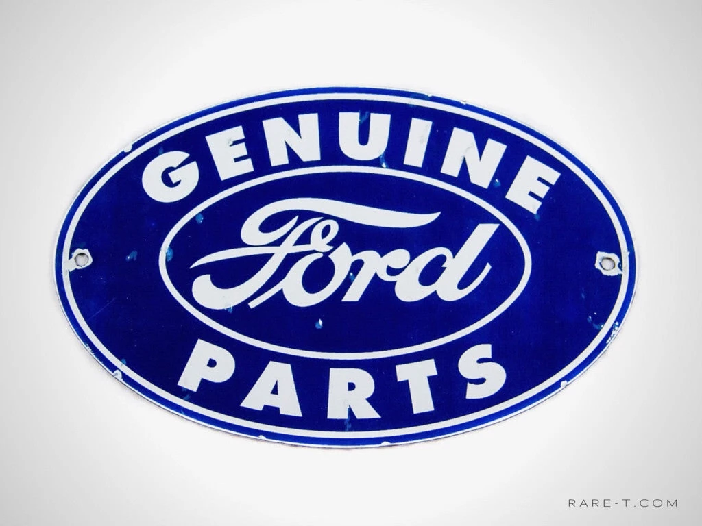 RARE-T Ford-Genuine Parts Original Vintage Dealership Sign 4 RARE-T Ford-Genuine Parts Original Vintage Dealership Sign