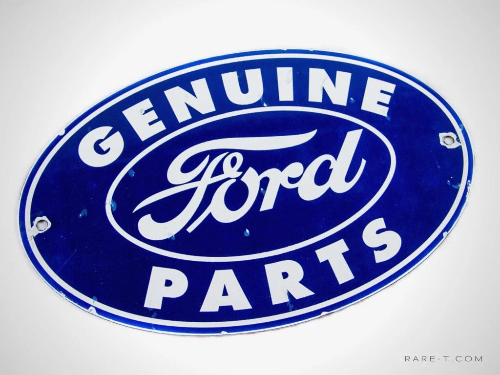RARE-T Ford-Genuine Parts Original Vintage Dealership Sign 2 RARE-T Ford-Genuine Parts Original Vintage Dealership Sign