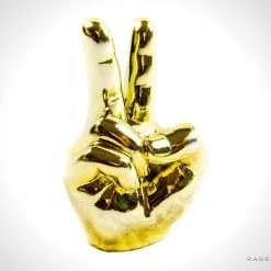 RARE-T Collectible Statues Handcrafted 24K Gold 'Hippie Love - Woodstock' Statue