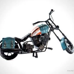 RARE-T Collectible Statues Vintage Handmade 'Easy Rider-Harley Davidson Chopper' Metal Toy Motorcycle