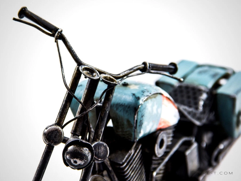 RARE-T Collectible Statues Vintage Handmade 'Easy Rider-Harley Davidson Chopper' Metal Toy Motorcycle 3 RARE-T Collectible Statues Vintage Handmade 'Easy Rider-Harley Davidson Chopper' Metal Toy Motorcycle