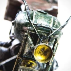 RARE-T Vintage Handmade '1940 Wla-Military Harley Davidson' Metal Toy Motorcycle