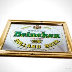 RARE-T Original Vintage Heineken Amsterdam/Holland Beer Bar Mirror/Advertisement Barware & Signs