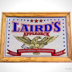 RARE-T Barware & Signs Laird'S Applejack Vintage Reverse Painted 1780-1980 Bicentennial Bar Mirror/Advertisement