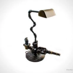 RARE-T Handmade Large 'Steampunk-Industrial Art' Lamp Furniture & Lighting