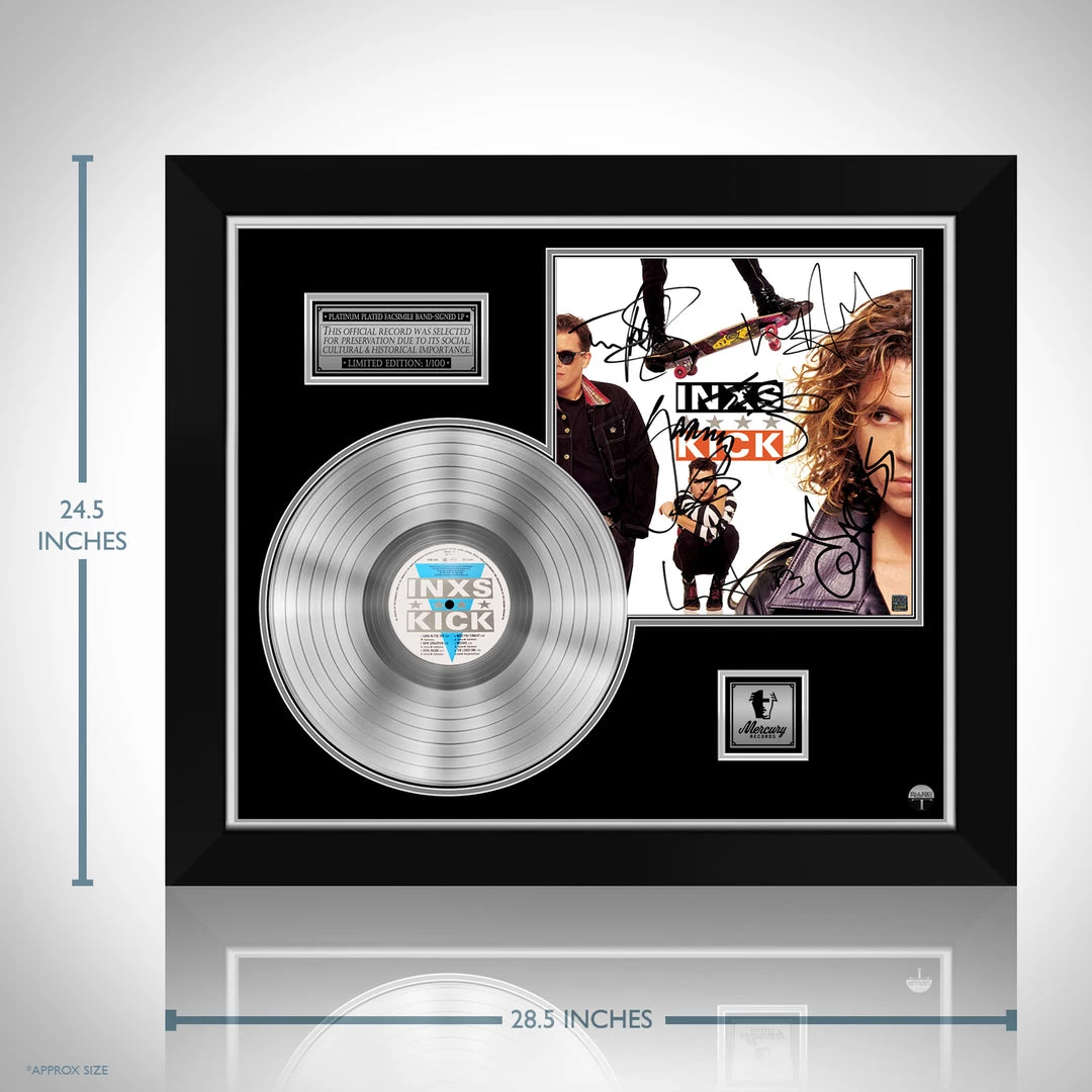 Rare-T INXS - Kick Platinum LP Limited Signature Edition Studio Licensed Custom Frame Limited Edition Frames 3 Rare-T INXS - Kick Platinum LP Limited Signature Edition Studio Licensed Custom Frame Limited Edition Frames