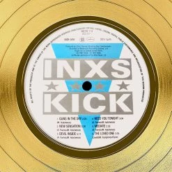 Rare-T Limited Edition Frames INXS - Kick Gold LP Limited Signature Edition Studio Licensed Custom Frame