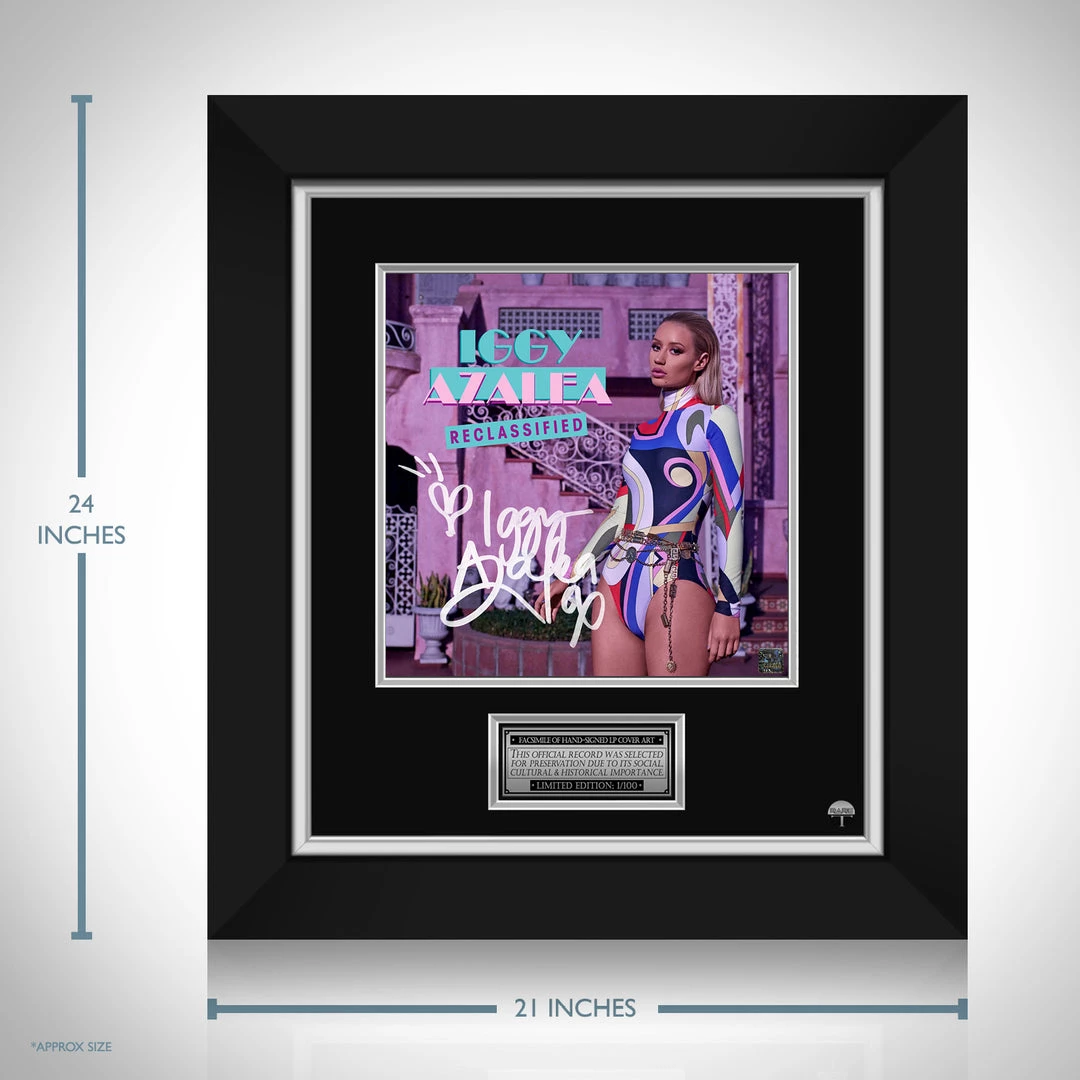 RARE-T Limited Edition Frames Iggy Azalea - Reclassified LP Cover Limited Signature Edition Studio Licensed Custom Frame 3 RARE-T Limited Edition Frames Iggy Azalea - Reclassified LP Cover Limited Signature Edition Studio Licensed Custom Frame