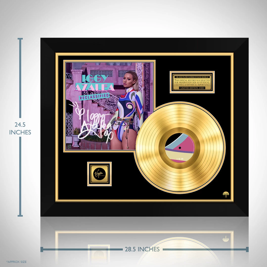 RARE-T Iggy Azalea - Reclassified Gold LP Limited Signature Edition Studio Licensed Custom Frame 3 RARE-T Iggy Azalea - Reclassified Gold LP Limited Signature Edition Studio Licensed Custom Frame