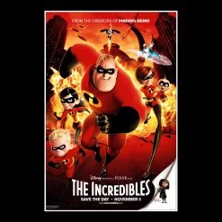 RARE-T The Incredibles Script Limited Signature Edition Studio Licensed Custom Frame