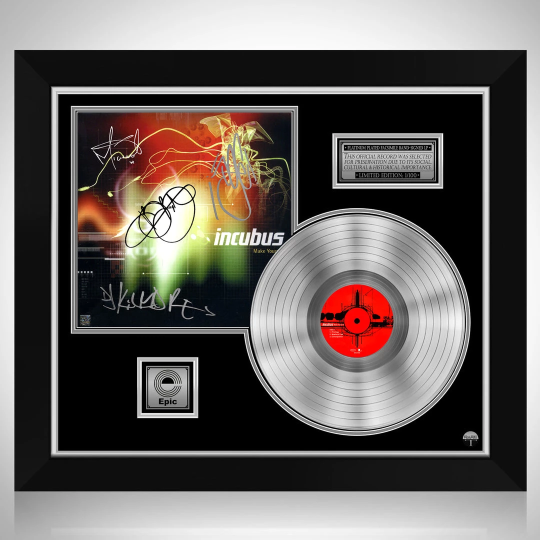 RARE-T Incubus - Make Yourself Platinum LP Limited Signature Edition Studio Licensed Custom Frame 1 RARE-T Incubus - Make Yourself Platinum LP Limited Signature Edition Studio Licensed Custom Frame