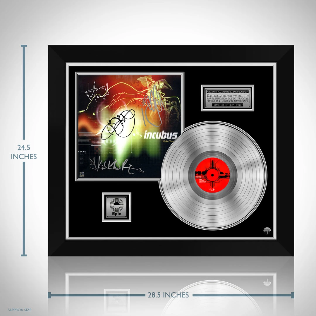 RARE-T Incubus - Make Yourself Platinum LP Limited Signature Edition Studio Licensed Custom Frame 3 RARE-T Incubus - Make Yourself Platinum LP Limited Signature Edition Studio Licensed Custom Frame