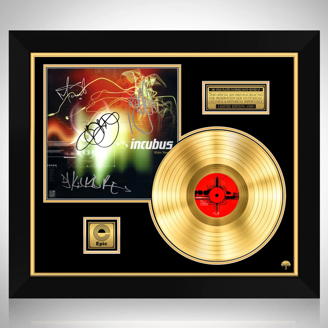 RARE-T Incubus Make Yourself Gold LP Limited Signature Edition Studio Licensed Custom Frame Limited Edition Frames 1 RARE-T Incubus Make Yourself Gold LP Limited Signature Edition Studio Licensed Custom Frame Limited Edition Frames