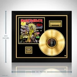 RARE-T Limited Edition Frames Iron Maiden - Killers Limited Signature Edition Licensed Gold LP Custom Frame