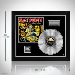RARE-T Iron Maiden Piece Of Mind Platinum LP Limited Signature Edition Studio Licensed Custom Frame 19 RARE-T Iron Maiden Piece Of Mind Platinum LP Limited Signature Edition Studio Licensed Custom Frame
