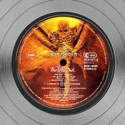 RARE-T Iron Maiden - Fear Of The Dark Platinum LP Limited Signature Edition Studio Licensed Custom Frame