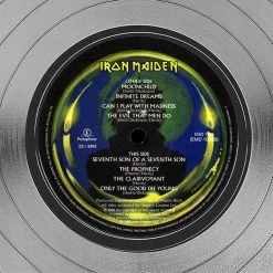 RARE-T Iron Maiden - Seventh Son Of A Seventh Son Platinum LP Limited Signature Edition Studio Licensed Custom Frame Limited Edition Frames