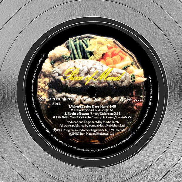 RARE-T Iron Maiden Piece Of Mind Platinum LP Limited Signature Edition Studio Licensed Custom Frame 5 RARE-T Iron Maiden Piece Of Mind Platinum LP Limited Signature Edition Studio Licensed Custom Frame