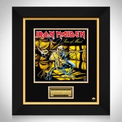 RARE-T Iron Maiden - Piece Of Mind LP Cover Limited Signature Edition Studio Licensed Custom Frame