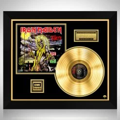 RARE-T Limited Edition Frames Iron Maiden - Killers Limited Signature Edition Licensed Gold LP Custom Frame