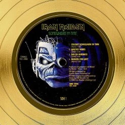 RARE-T Limited Edition Frames Iron Maiden - Somewhere In Time Gold LP Limited Signature Edition Studio Licensed Custom Frame