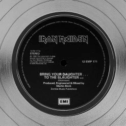 RARE-T Iron Maiden Bring Your Daughter To The Slaughter Limited Signature Edition Platinum LP Frame
