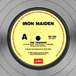 RARE-T Iron Maiden - The Trooper Platinum LP Limited Signature Edition Studio Licensed Custom Frame Limited Edition Frames
