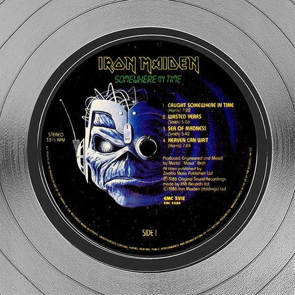 RARE-T Limited Edition Frames Iron Maiden - Somewhere In Time Platinum LP Limited Signature Edition Studio Licensed Custom Frame 6 RARE-T Limited Edition Frames Iron Maiden - Somewhere In Time Platinum LP Limited Signature Edition Studio Licensed Custom Frame